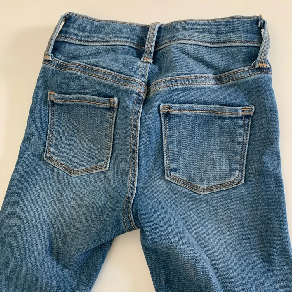 Old Navy ballerina leggings Jeans Denim Raw Hem Cropped Sz 7